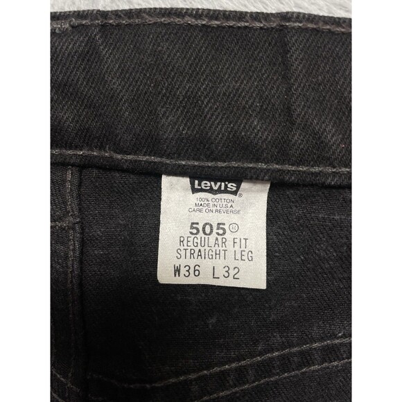 Vintage Levi’s 505 Regular Fit Straight Leg Men's Red Tab Jeans Size 36x32 - Picture 9 of 12